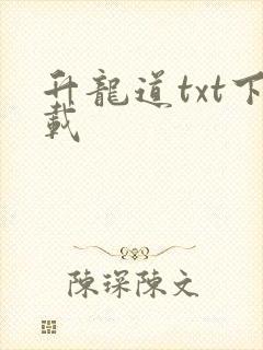 升龙道txt下载