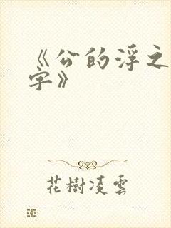 《公的浮之手中字》封面
