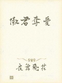 傲君夺爱封面