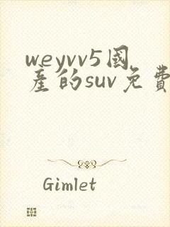 weyvv5国产的suv免费封面