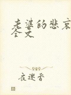 老婆的悲哀小说全文