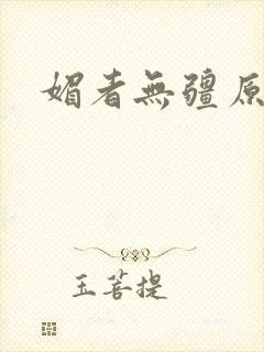 媚者无疆原著封面
