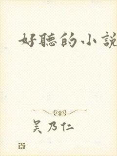 好听的小说名字封面