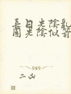 长日光阴乱作一团光阴似箭眇眇