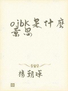 ojbk是什么意思封面