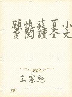 顾帆苏夏小说免费阅读全文