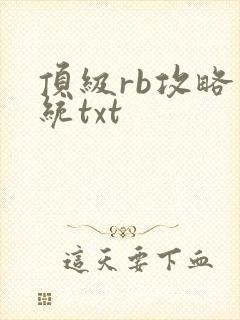 顶级rb攻略系统txt封面