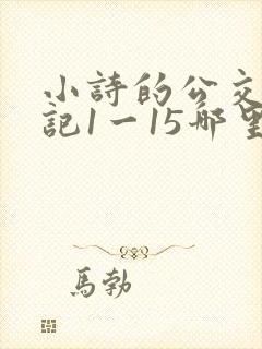 小诗的公交车日记1一15哪里能看