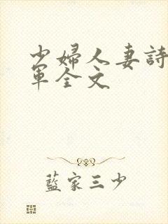 少妇人妻诗雨小军全文封面