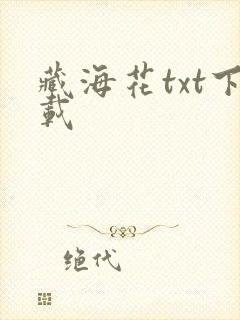 藏海花txt下载封面