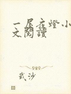 一屋夜灯小说全文阅读