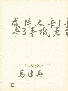 成片人卡1卡2卡3手机免费看封面