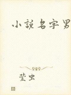 小说名字男生封面