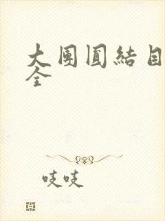 大团圆结目录大全