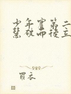 少年宾第二部珏慧破而后立封面
