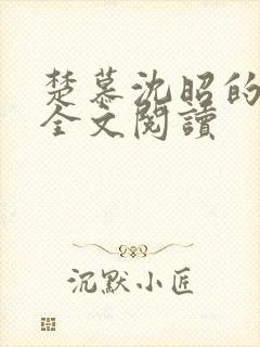 楚慕沈昭的小说全文阅读封面