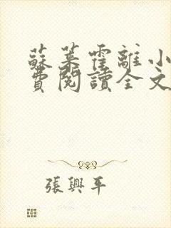 苏莱霍离小说免费阅读全文封面