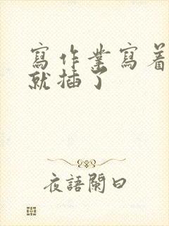 写作业写着写着就插了