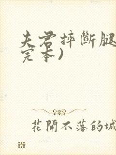 夫君摔断腿后(完本)封面