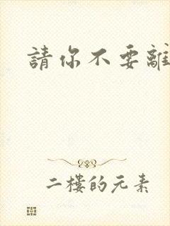 请你不要离开我