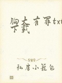 胸大有罪txt下载