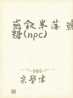 燕钗半落 琥珀糖(npc)