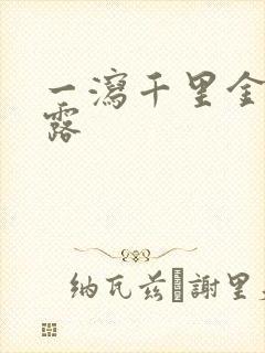 一泻千里金银花露
