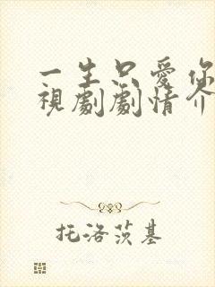一生只爱你 电视剧剧情介绍