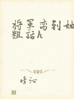 将军脔到她哭h粗话h