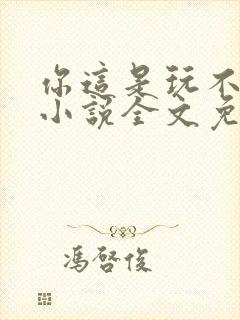 你这是玩不起呀小说全文免费阅读封面