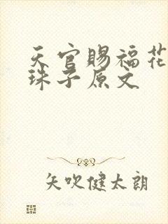 天官赐福花怜塞珠子原文