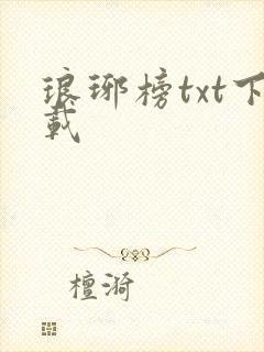琅琊榜txt下载