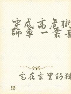 穿成高危职业之师尊 一丛音
