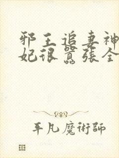 邪王追妻神医狂妃很嚣张全文免费