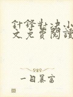 针锋对决小说全文免费阅读完整版