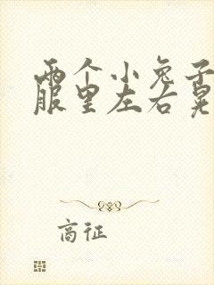 两个小兔子在衣服里左右晃