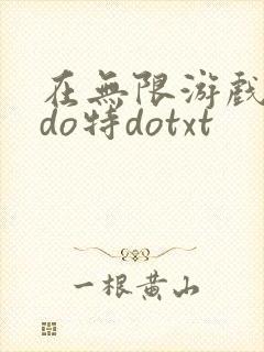 在无限游戏大里do特dotxt