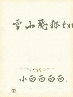 雪山飞狐txt