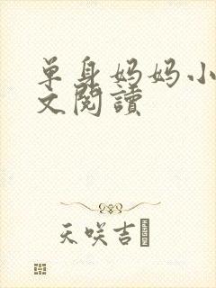 单身妈妈小说全文阅读封面