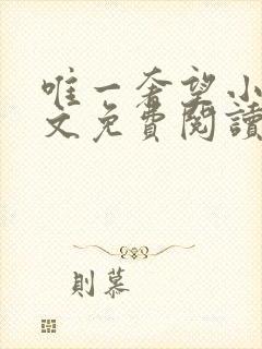 唯一奢望小说全文免费阅读