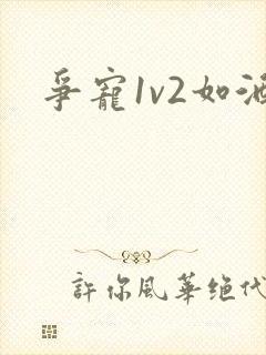 争宠1v2如酒