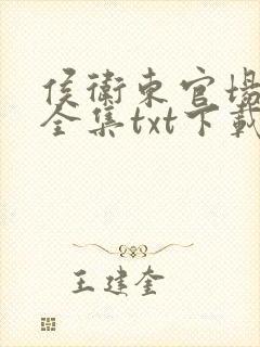 侯卫东官场笔记全集txt下载