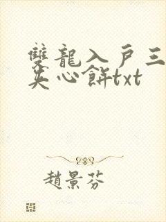 双龙入户三人行夹心饼txt