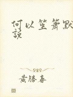 何以笙箫默 小说