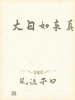 大日如来真经封面