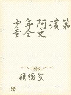 少年阿滨第13章全文封面