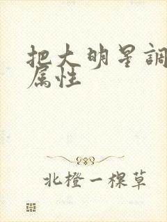 把大明星调成专属性