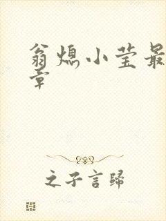 翁熄小莹最新节章