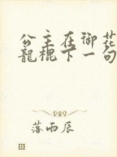公主在御花园吃龙棍下一句