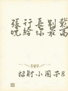 张行长别戴了今晚给你最高的待遇